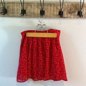 Old Navy Red Floral Skirt